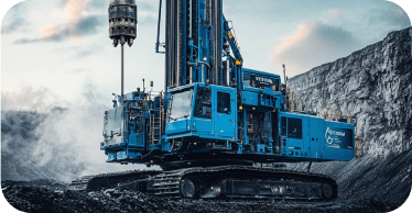 Drilling rig at an open-pit mine